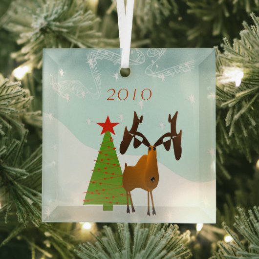 Moose kerstversiering glas ornament (Insitu)