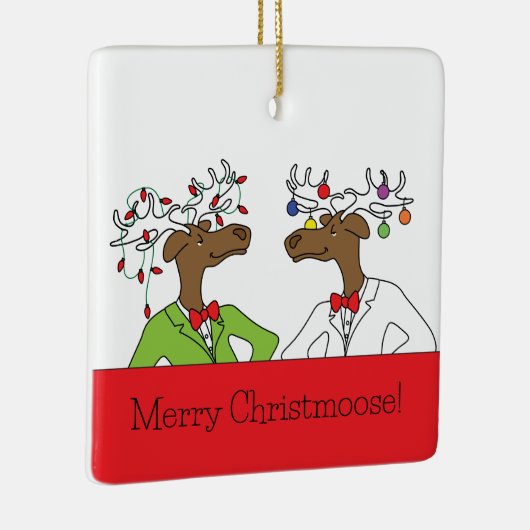 Moose kerstversiering keramisch ornament (Rechts)