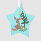 Moose kerstversiering ornament (voorkant)