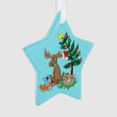 Moose kerstversiering ornament (voorkant)