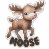MOOSE - KINDERKAMER STICKER (Voorkant)