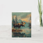  Moose Lake Cabin Autumn Foliage Vert Blank Notitiekaartje (Voorkant)