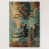 Moose Lake Cabin Herfst Foliage 20x30 Legpuzzel (Verticaal)