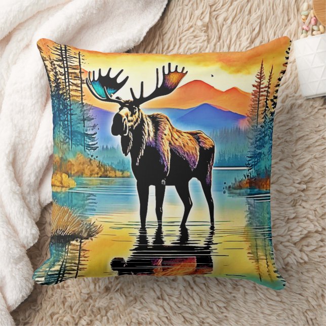 Moose Lake Sunset Majesty Kussen (Deken)