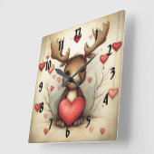 Moose Liefde 1 Vierkante Klok (Hoek)