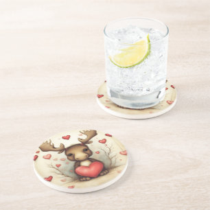 Moose Liefde 1 Zandsteen Onderzetter