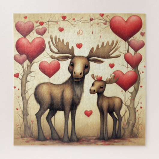 Moose Liefde 2 Legpuzzel (Verticaal)