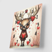 Moose Liefde 3 Vierkante Klok (Hoek)