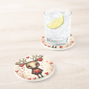 Moose Liefde 3 Zandsteen Onderzetter