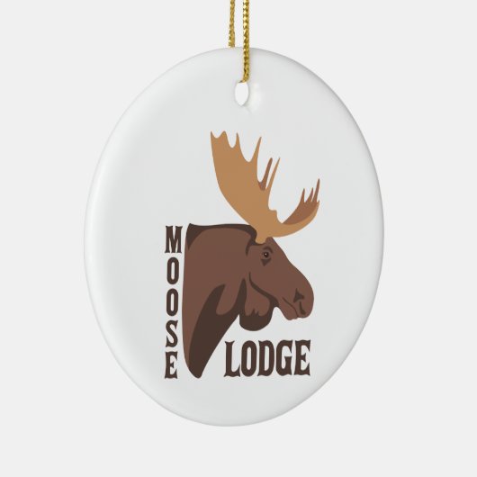 Moose Lodge Keramisch Ornament (Rechts)