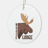 Moose Lodge Keramisch Ornament (Links)