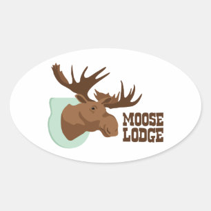 Moose Lodge Ovale Sticker
