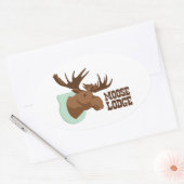 Moose Lodge Ovale Sticker (Envelop)