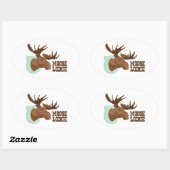 Moose Lodge Ovale Sticker (Vel)