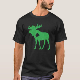 Moose Lover Irish Shamrock Moose St. Patrick's Day T-shirt