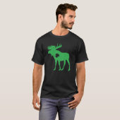 Moose Lover Irish Shamrock Moose St. Patrick's Day T-shirt (Voorkant volledig)