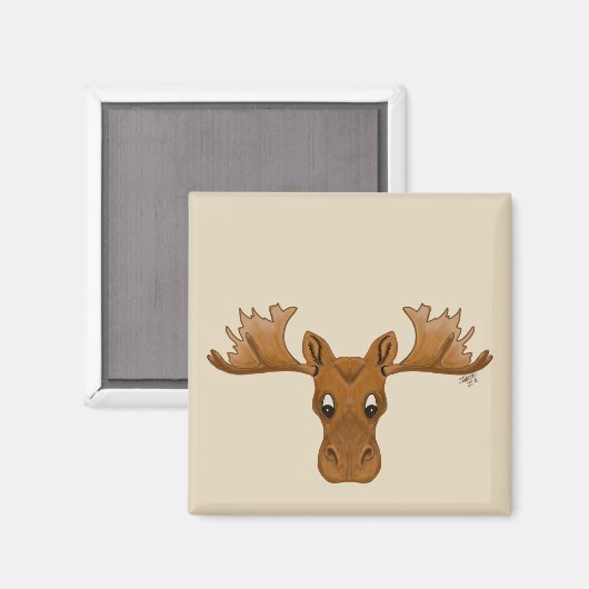 Moose magneet, voeg je eigen gezegde toe magneet (Voorkant / Achterkant)