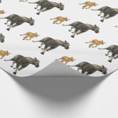 Moose mama en Baby Cadeaupapier (Hoek)