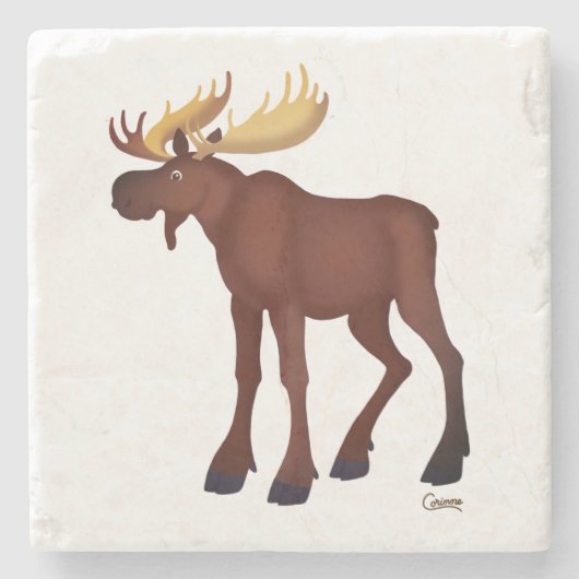 Moose - Marble Onderzetter (Voorkant)