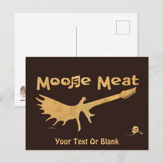 Moose Meat Rock Band Briefkaart (Voorkant / Achterkant)