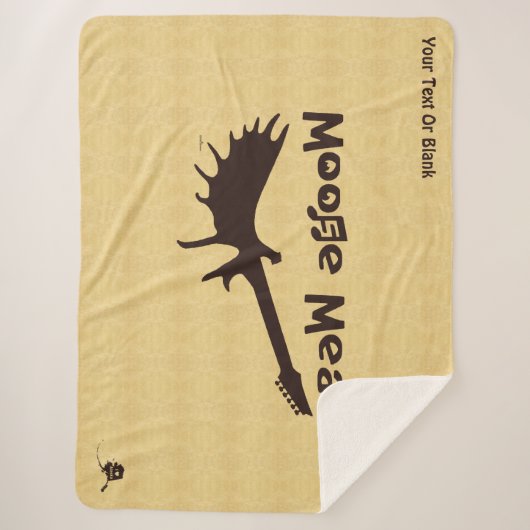 Moose Meat Rock Band Fleece Blanket Sherpa Deken (Voorkant)
