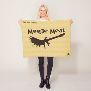Moose Meat Rock Band Fleece Dekensloffen Deken