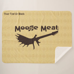 Moose Meat Rock Band Fleece Dekensloffen Sherpa Deken