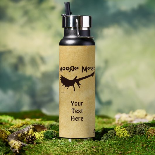 Moose Meat Rock Band Waterfles (Buiten (Gedraaid)  )
