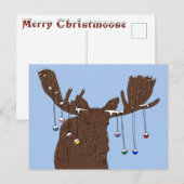 Moose Merry kerstBriefkaart Briefkaart (Voorkant / Achterkant)