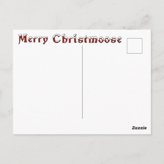 Moose Merry kerstBriefkaart Briefkaart (Achterkant)