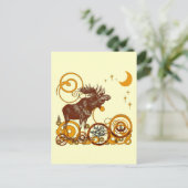 Moose Moon en Stars Briefkaart (Staand voorkant)