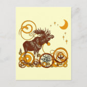  Moose Moon en Stars Briefkaart (Voorkant)