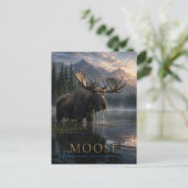 Moose Mountain Lake DIEREN Briefkaart (Staand voorkant)