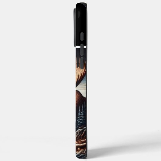 Moose & Mountain Night Case-Mate iPhone Case (Achterkant / Links)