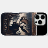 Moose & Mountains teken Case-Mate iPhone Case (Achterkant (horizontaal))