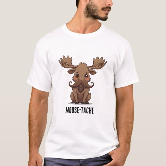 Moose Mustache vandaag! T-shirt (Voorkant)