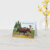 Moose Nature Scenery Funny Birthday Card Kaart (Gele Bloem)