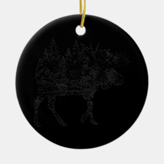 Moose Natuur Alaska Hiking Vist Camping Keramisch Ornament