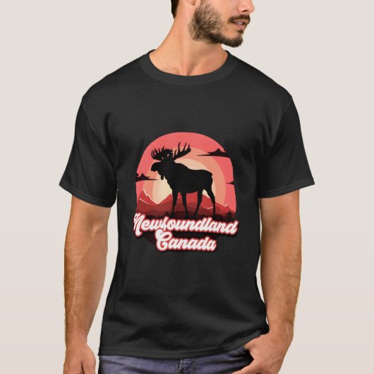 Moose Newfoundland Canada Wandelvakantie Moose Da T-shirt (Voorkant)