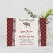Moose of Elk Wilderness Pset Baby shower Kaart (Staand voorkant)