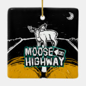 Moose on a Highway Songteksten Ornament (Achterkant)
