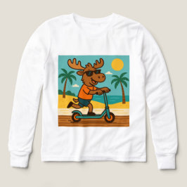 Moose on the Loose – Beach Adventure T-shirt voor
