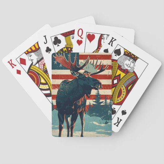 Moose Onafhankelijkheidsdag 4 juli Pokerkaarten (Achterkant)