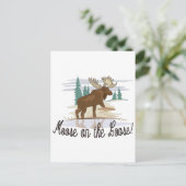 Moose op de Loose. Briefkaart (Staand voorkant)