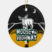 Moose op een Highway Ornament (Links)