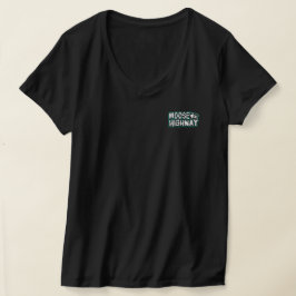Moose op een Highway Women's Shirt (zwart)