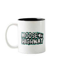 Moose op een snelweg Mok