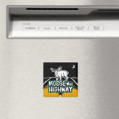 Moose op een snelwegmagneet magneet (Insitu (Vaatwasser))