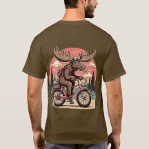 Moose op fiets Classic T-shirt