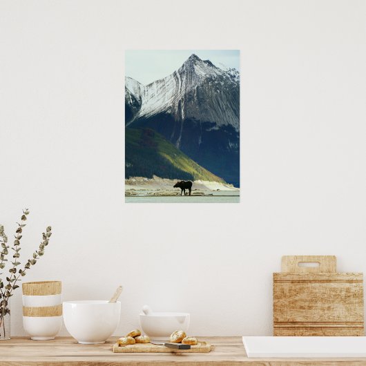 Moose op Medicine Lake Poster (Keuken)
